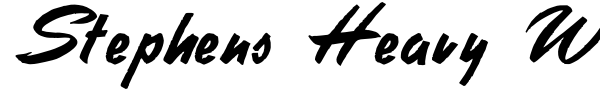 Stephens Heavy Writing font preview